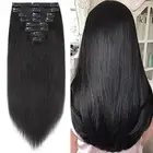 Double Wefted Thick Clip In Real Remy Human Hair Extensions Highlight Full Head