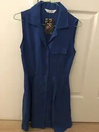 在飛比找Yahoo!奇摩拍賣優惠-Katemoon 寶藍色無袖洋裝