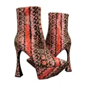 Jeffrey Campbell PWR Chord Toe Platform Bootie 7 Orange NEW