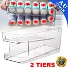 Stackable Beverage Holder Can Organizer Rack For Refrigerator Kitchen 2 Tier AU