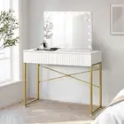 Oikiture Dressing Table Bluetooth Makeup Mirror 18 LED Light Vanity Mirror