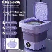 8L Portable Washing Machine Socks Underwears Panties Retractable Home Foldable
