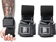 RIMSports Weight Lifting Hooks Heavy Duty - Lifting Wrist Straps for Pull-ups - Deadlift Straps for Power Lifting - Lifting Grips with Padded Workout Straps for Weightlifting - Ideal Gym Gloves