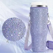For Stanley 40oz Cup Hot Diamond Cover Neoprene Insulated Portable Bottle Cover Purple