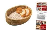 Bread Warmer Basket with Stone - Bread Baskets for Serving Tortilla,