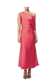 Mossman Love In The Dark Midi Dress Red/Watermelon Sz 10 ❤️‍ RRP $280 Formal