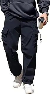 [COOFANDY] Men's Baggy Cargo Pants Trendy Casual Parachute Pant Loose Fit Harem Joggers with Pockets