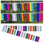 EXHILA RAINBOW PRIDE FLAG BUNTING 33 英尺 PROGRESS PRIDE STRIN