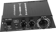 ULTECHNOVO Mini Power Amplifier 12v Car Audio Mini Amp Stereo Amplifier Portable for Mp3 Players Home Use Car Motorcycle