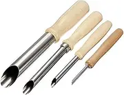 COMIART 4-Piece Clay Hole Cutters for Pottery Sculpture Modeling Toot Set