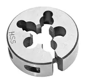 M3-.50 Round Adjustable Die, Metric LH Thread, HSS, Screw Adjusting, by MDX