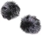 Toyvian 2Pcs Furry Microphone Cover Protector Splash Windscreen for Ktv Singing Accessories Compatible with Various Microphones for Noise Reduction and Protection