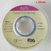 5Rolls Dental Orthodontic NITI Open Coil Springs 012*030" 914mm SALE