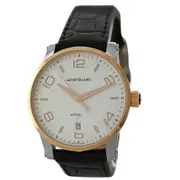 Original Pre-owned Montblanc Timewalker Silver Dial Men's Watch 110330