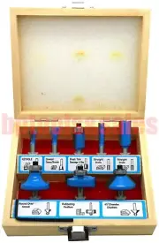 9pc Tugsten Carbide Router Bit Set Woodworking Cutter Bits 1/4" to 1/2" Shank