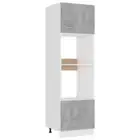 NNEVL Microwave Cabinet Concrete Grey 60x57x207 cm Chipboard
