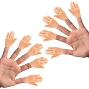 Tiny Hands (High Five) 6 Pack- Flat Hand Style Mini Hand Puppet - 3 Left & 3 ...