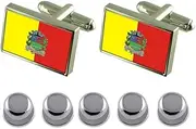 [Select Gifts] Shirt Dress Studs Mogi-Guacu City Sao Paulo State Flag Cufflinks