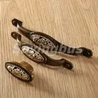 5x Retro Flower Cabinet Knobs Cupboard Dresser Drawer Closet Door Pull Handles