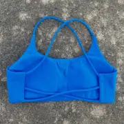Solid Color Underwear Cross-Back Women Fitness Bra Yoga Vest Gym Sport Top Hollo