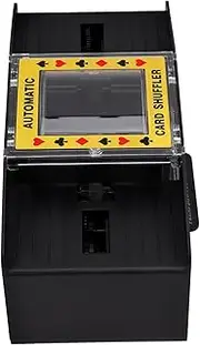 FELTECHELECTR Battery Operated Poker Card Shuffling Tool by Easy Electric Mixing Machine for 2 Decks of Cards