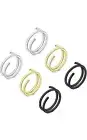Tiny Twist Double Hoop Nose Rings Surgical Steel Spiral Nose Ring Set Of 6