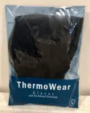 Nikken ThermoWear Gloves With Far-Infrared Technology #1859 Black Size L Large