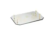 Ashdene Elegant Bee Silver Mirrored Rectangular Display Platter Storage Tray