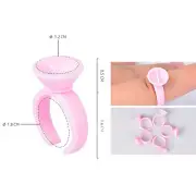 100pcs Tattoo Ink Ring Cup Pink Professional Portable Microblading Pigment H CHW