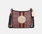 Coach Women' Wine Multi Dempsey Signature Jacquard W/Coach Patch File Bag -CA195