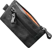 [ALPAKA] Zip Pouch X-Pac - RFID-Blocking Small Cash and Card Zip Wallet with Weatherproof Fabrics, EDC Pouch for Men Travel with Smooth-Glide YKK Zipper,Black