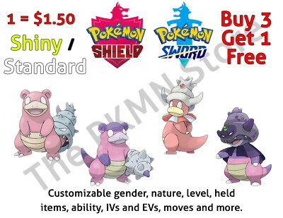 Pokemon Sword Shield ✨ KANTONIAN GALARIAN SLOWBRO SLOWKING MAX IV EV