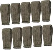 DINHEAROM 10 Pcs Elastic Webbing Belt Keepers Durable Strap Holder for Belts and Straps Retainer Band Organizer for Backpacks and Harnesses