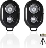 Pack of 2 Bluetooth Remote Control Android, Camera Shutter Release Bluetooth Selfie Remote, Self-Timer Mobile Phone Compatible with iOS Android Smartphones, Ideal for Photos Videos Range up to 10 m