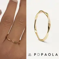 在飛比找蝦皮商城優惠-PD PAOLA 西班牙時尚潮牌 S型波浪戒指 簡約金色戒指