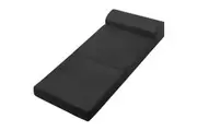 Folding Foam Bed Mattress Portable Single Sofa Bed Mat Air Mesh Fabric - Black