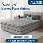 Sweetlove Queen Double King Single Bed Mattress EuroTop Memory Foam No Spring
