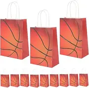 BESPORTBLE 24Pcs Basketball present Bags with Handles Party Favors Treat Pouches for Birthdays Events and Festivals Design for Cookies and More