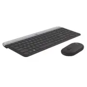 Logitech Mk470 Black Slim Wireless Keyboard Mouse Combo Nano Receiver Plug&Play