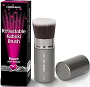 KESHIMA Flat Top Retractable Makeup Brush - Premium Travel Makeup Brush, Kabuki Brush, Foundation Brush for Liquid Makeup, Powder and Cream