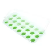 Ice Cube Tray with Removable Lid, Plastic Ice Cube Molds, Green