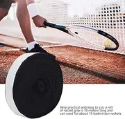 Soft Touch Non-Slip 10M Racket Grip Tape, Sweat Absorption Badminton Racket Towel Grip, Tennis Racket Outdoor Sports Tool for Badminton Racket(Black)
