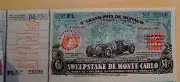 Vintage 9th Grand Prix De Monaco Sweepstake De Monte-Carlo Draw Ticket Unused