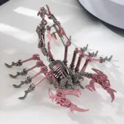 3D Metal Puzzle Pink Scorpion Assembly Buiding Model Educational Jigsaw Toy DIY