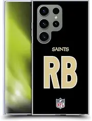 Head Case Designs Officially Licensed NFL RB Black New Orleans Saints Positions & Logo Soft Gel Case Compatible with Samsung Galaxy S24 Ultra 5G