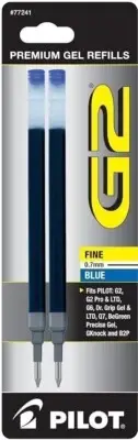 Pilot G2 Premium Gel Refills, Blue, Fine Point & Extra, 2 Pack