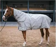 Horse Turnout Rug with Neck Lightweight Turnout Horse Rug Bridalway Ontario Horse Breeds Waterproof Turnout Rug for Horse and Shetland Pony Outdoor Rug Turnout Ru(Size:155cm,Color:Grey) (Grey 14