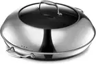 HexClad Cookware 14 Inch Stainless Steel Frying Pan and Lid with Silver