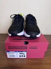 New Skechers Womens Go Run Elevate Black Running Shoes Sneakers Sizes 6.5