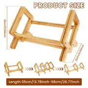 Wood Tabletop Bookshelf Retractable Desktop Small Book Storage Rack Tilt KoYAw